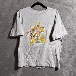 Disneyland 50th Anniversary Happiest Homecoming On Earth T-Shirt L Gray